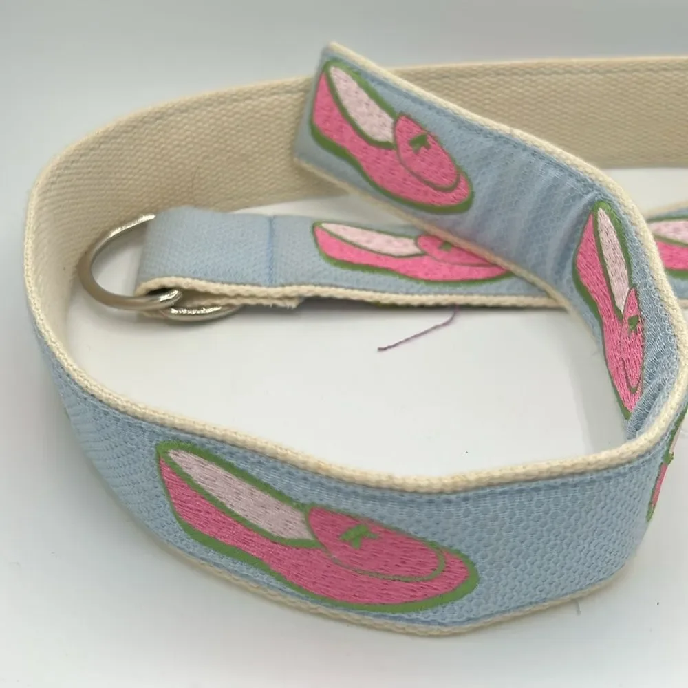CJ Laing Perfectly Preppy D-ring Belt - Loafer embroidered - Size S